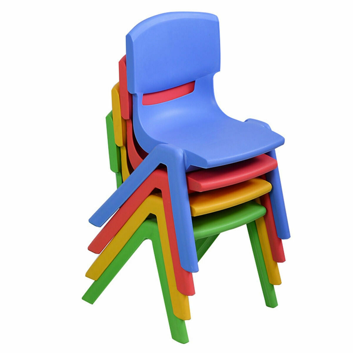 4-pack Colorful Stackable Plastic Children Chairs, Multicolor Kids Table & Chair Sets at Gallery Canada