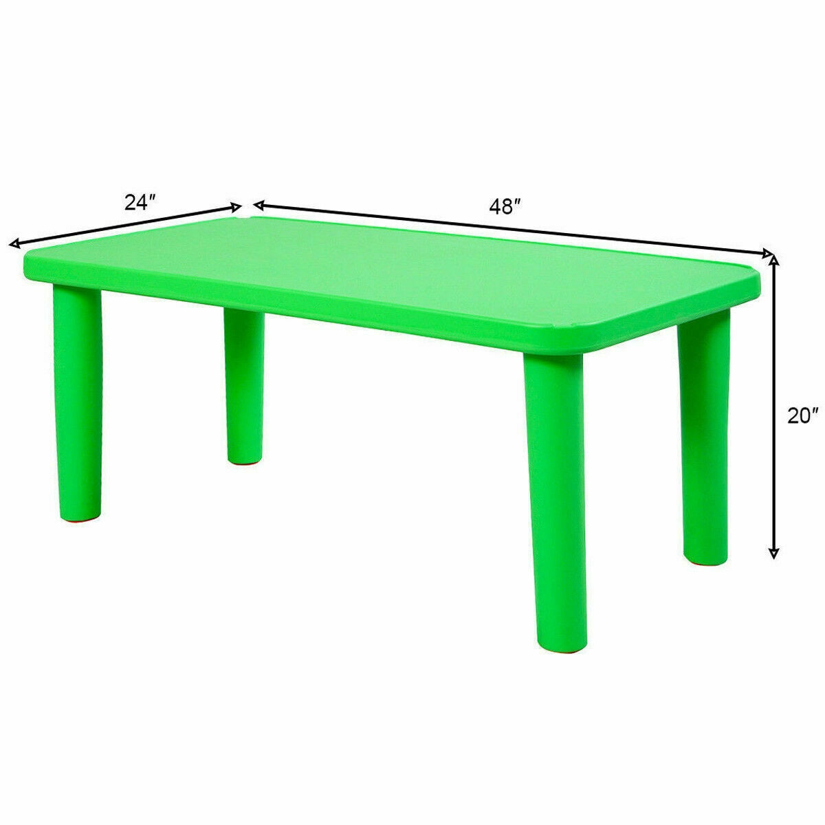 Kids Portable Plastic Activity Table for Home and School, Green Kids Table & Chair Sets at Gallery Canada