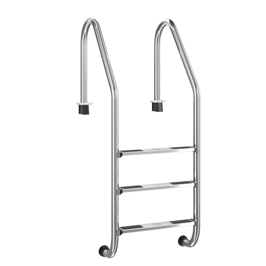 3 Step Stainless Steel Swimming Pool Ladder Handrail for Pool, Silver - Gallery Canada