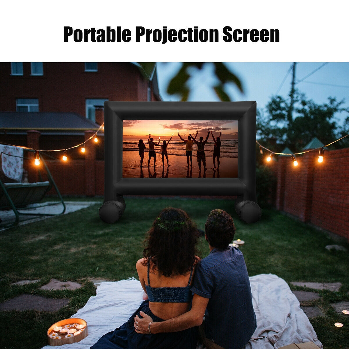 Inflatable Outdoor Movie Projector Screen with Blower-14' Game Room at Gallery Canada