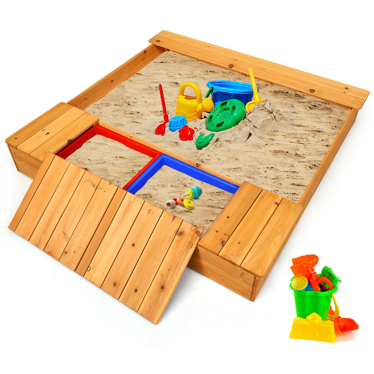 Kids Outdoor Playset Backyard Cedar Sandbox Sandboxes at Gallery Canada