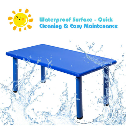 Kids Plastic Rectangular Play Table, Blue Kids Table & Chair Sets at Gallery Canada