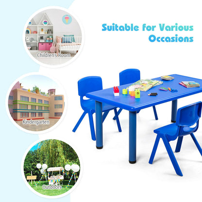 Kids Plastic Rectangular Play Table, Blue Kids Table & Chair Sets at Gallery Canada