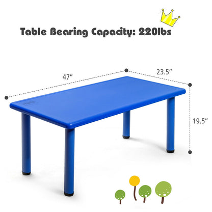 Kids Plastic Rectangular Play Table, Blue Kids Table & Chair Sets at Gallery Canada