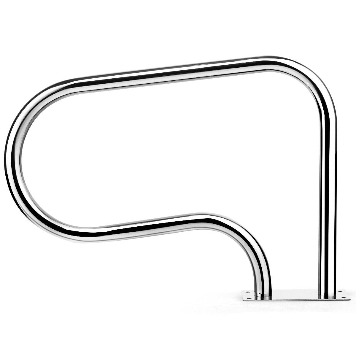 Stainless Steel Swimming Pool Hand Rail with Base Plate, Silver Swimming Pools Silver at Gallery Canada