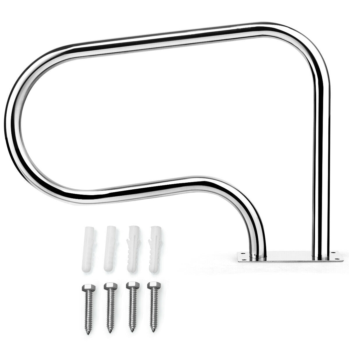 Stainless Steel Swimming Pool Hand Rail with Base Plate, Silver Swimming Pools at Gallery Canada