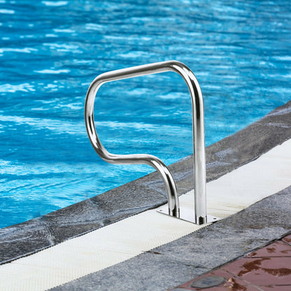 Stainless Steel Swimming Pool Hand Rail with Base Plate, Silver Swimming Pools at Gallery Canada