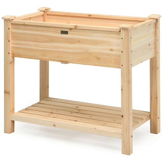 Raised Garden Elevated Wood Planter Box Stand - Gallery Canada