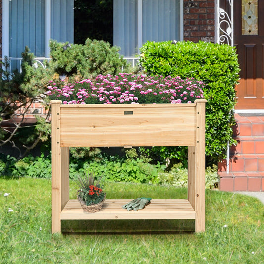 Raised Garden Elevated Wood Planter Box Stand - Gallery Canada