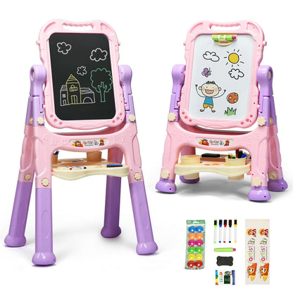 Kids Art Easel, Magnetic Double Sided Board, Pink Art Easels at Gallery Canada