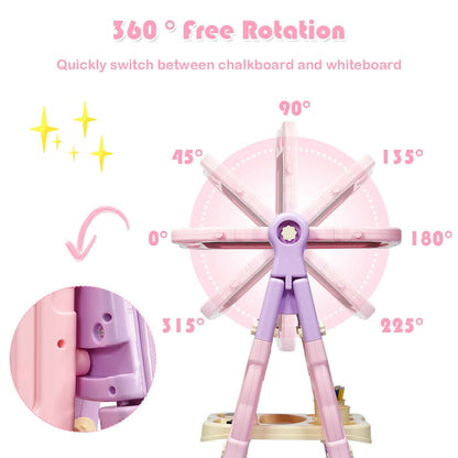 Height Adjustable Kids Art Easel Magnetic Double Sided Board, Pink Art Easels at Gallery Canada