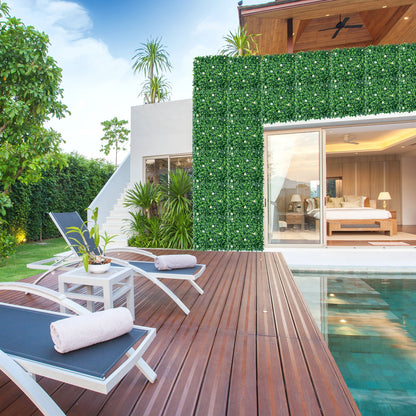 12 Pieces 20 x 20 Inch Artificial Daisy Hedge Plant Privacy Fence Hedge Panels Decorative Fencing & Flooring at Gallery Canada