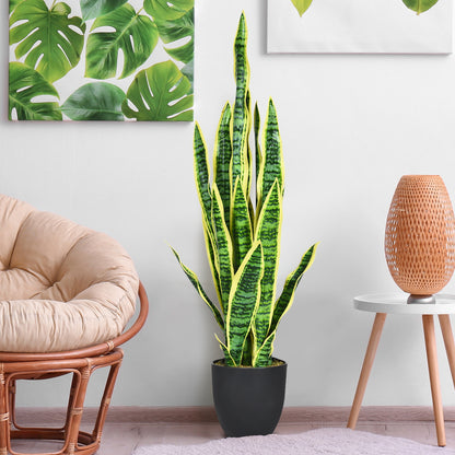 35.5 Inch Artificial Snake Plant, Green Faux Plants at Gallery Canada