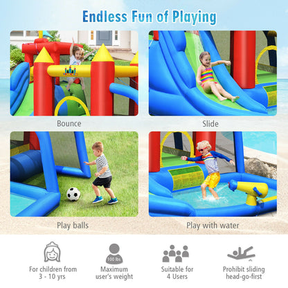 Inflatable Bouncer Bounce House with Water Slide Splash Pool without Blower Bounce House at Gallery Canada