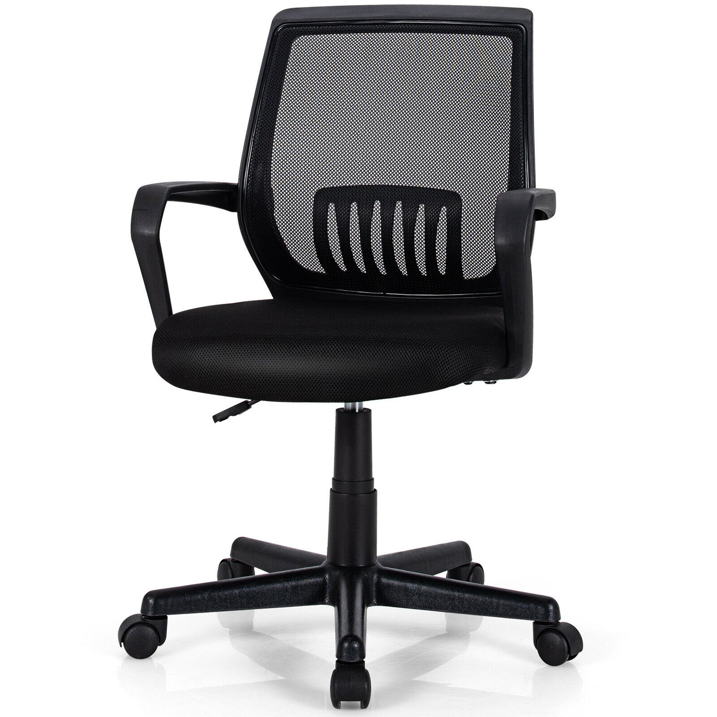 Mid-Back Mesh Height Adjustable Executive Chair with Lumbar Support, Black Mesh Chairs at Gallery Canada
