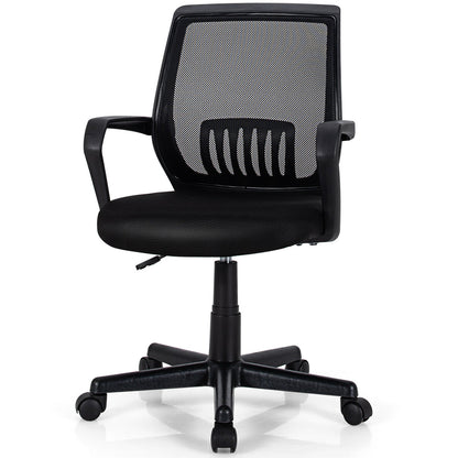 Mid-Back Mesh Height Adjustable Executive Chair with Lumbar Support, Black Mesh Chairs at Gallery Canada