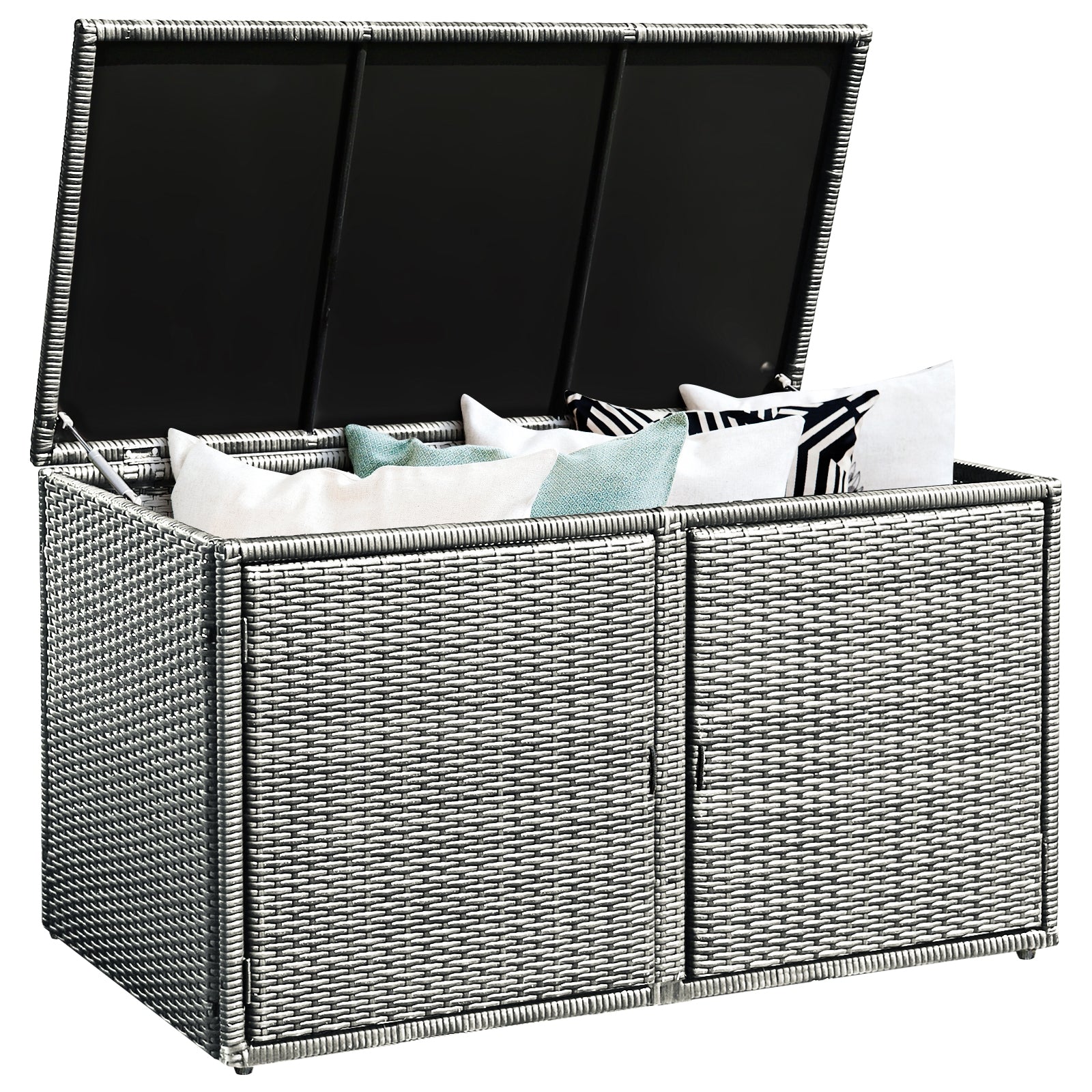 88 Gallon Rattan Storage Container Box, Gray Sheds & Outdoor Storage at Gallery Canada