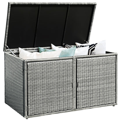 88 Gallon Rattan Storage Container Box, Gray Sheds & Outdoor Storage at Gallery Canada
