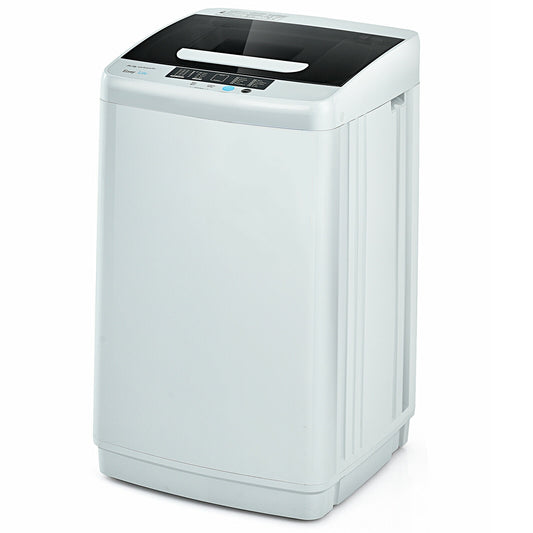 8.8 lbs Portable Full-Automatic Laundry Washing Machine with Drain Pump Washing Machines Gray at Gallery Canada