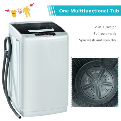 8.8 lbs Portable Full-Automatic Laundry Washing Machine with Drain Pump Washing Machines at Gallery Canada