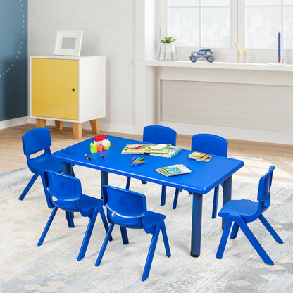 6-Pack Kids Plastic Stackable Classroom Chairs, Blue Kids Chairs & Seating at Gallery Canada