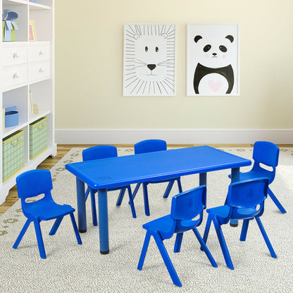 6-Pack Kids Plastic Stackable Classroom Chairs, Blue Kids Chairs & Seating at Gallery Canada