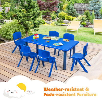 6-Pack Kids Plastic Stackable Classroom Chairs, Blue Kids Chairs & Seating at Gallery Canada