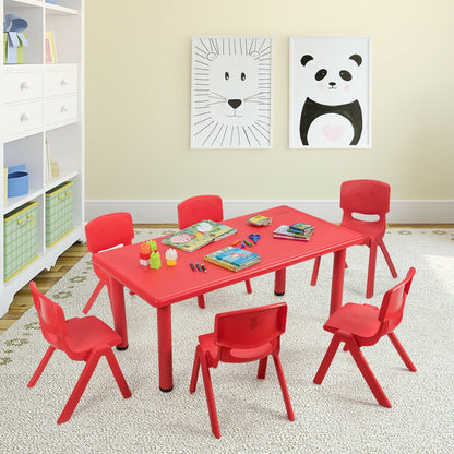 6-pack Kids Plastic Stackable Classroom Chairs, Red Kids Chairs & Seating at Gallery Canada