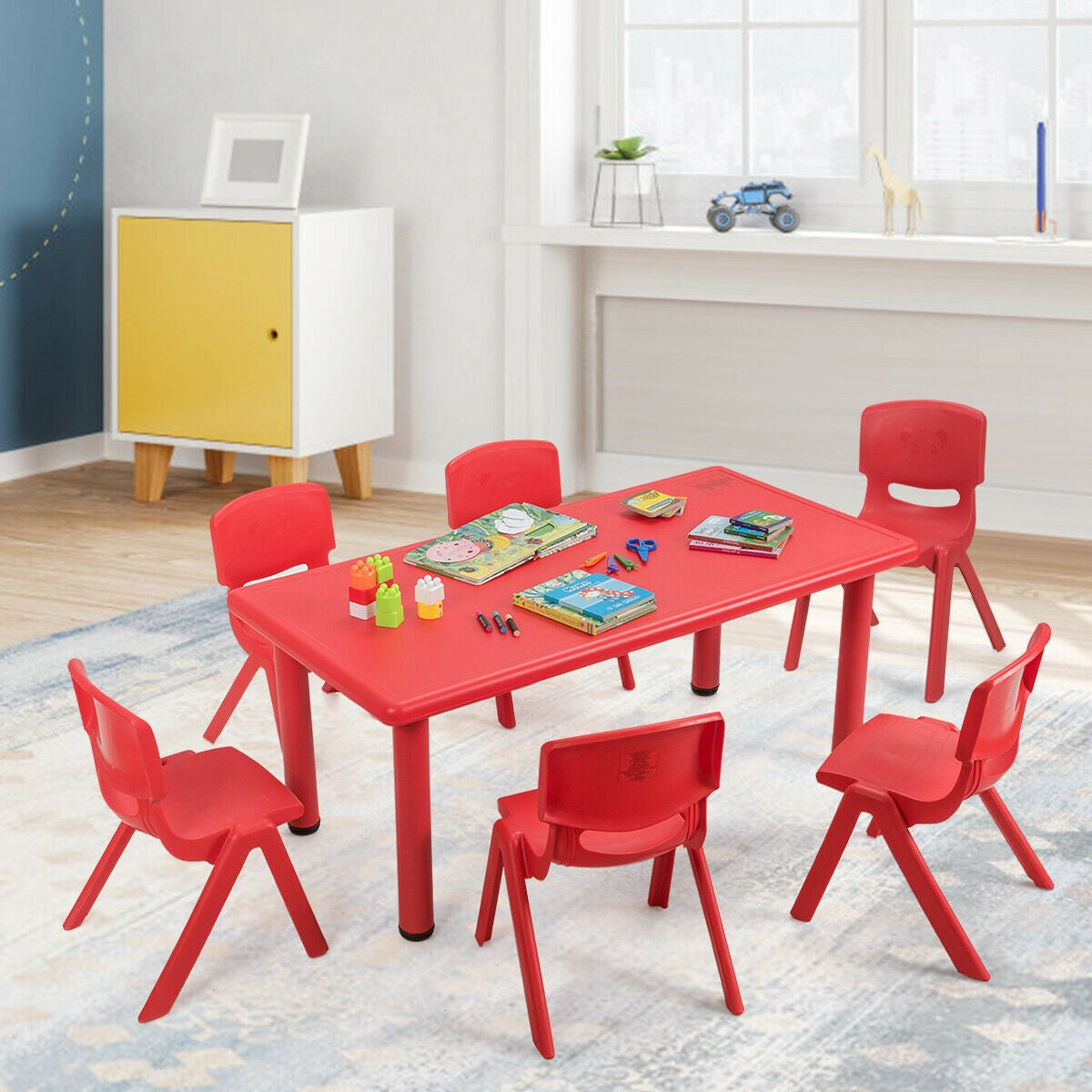 6-pack Kids Plastic Stackable Classroom Chairs, Red Kids Chairs & Seating at Gallery Canada