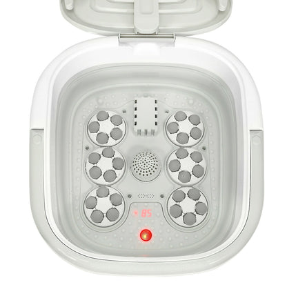 Foldable Foot Spa Bath Motorized Massager with Bubble Red Light Timer Heat, Gray - Gallery Canada