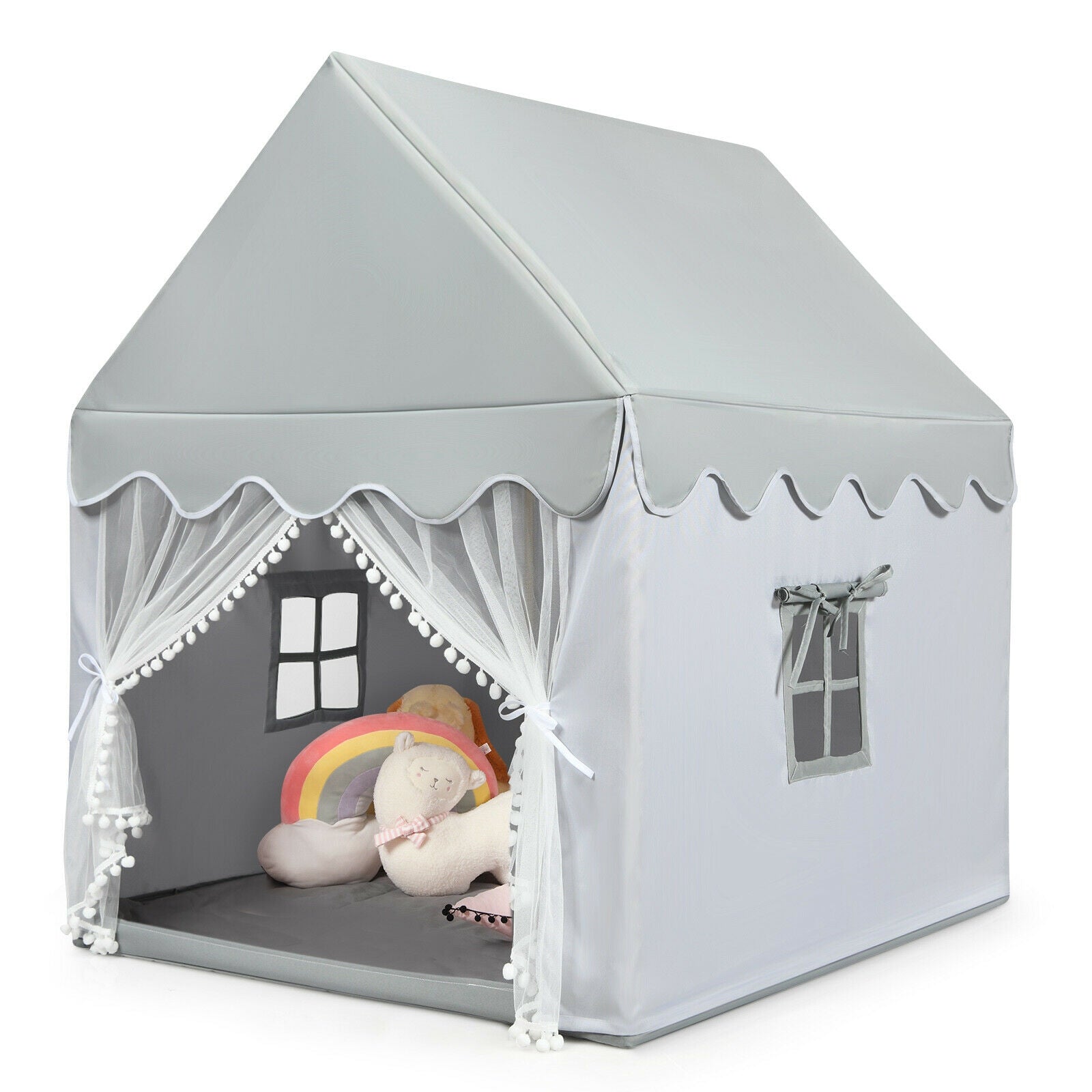 Kids Large Play Castle Fairy Tent with Mat, Gray Play Tents & Playhouse at Gallery Canada