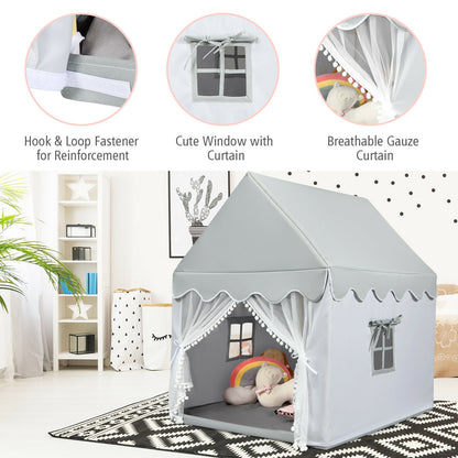 Kids Large Play Castle Fairy Tent with Mat, Gray Play Tents & Playhouse at Gallery Canada