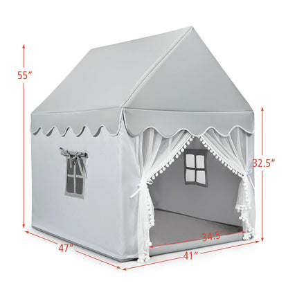 Kids Large Play Castle Fairy Tent with Mat, Gray Play Tents & Playhouse at Gallery Canada