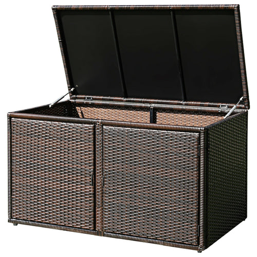 88 Gallon Rattan Storage Container Box, Brown