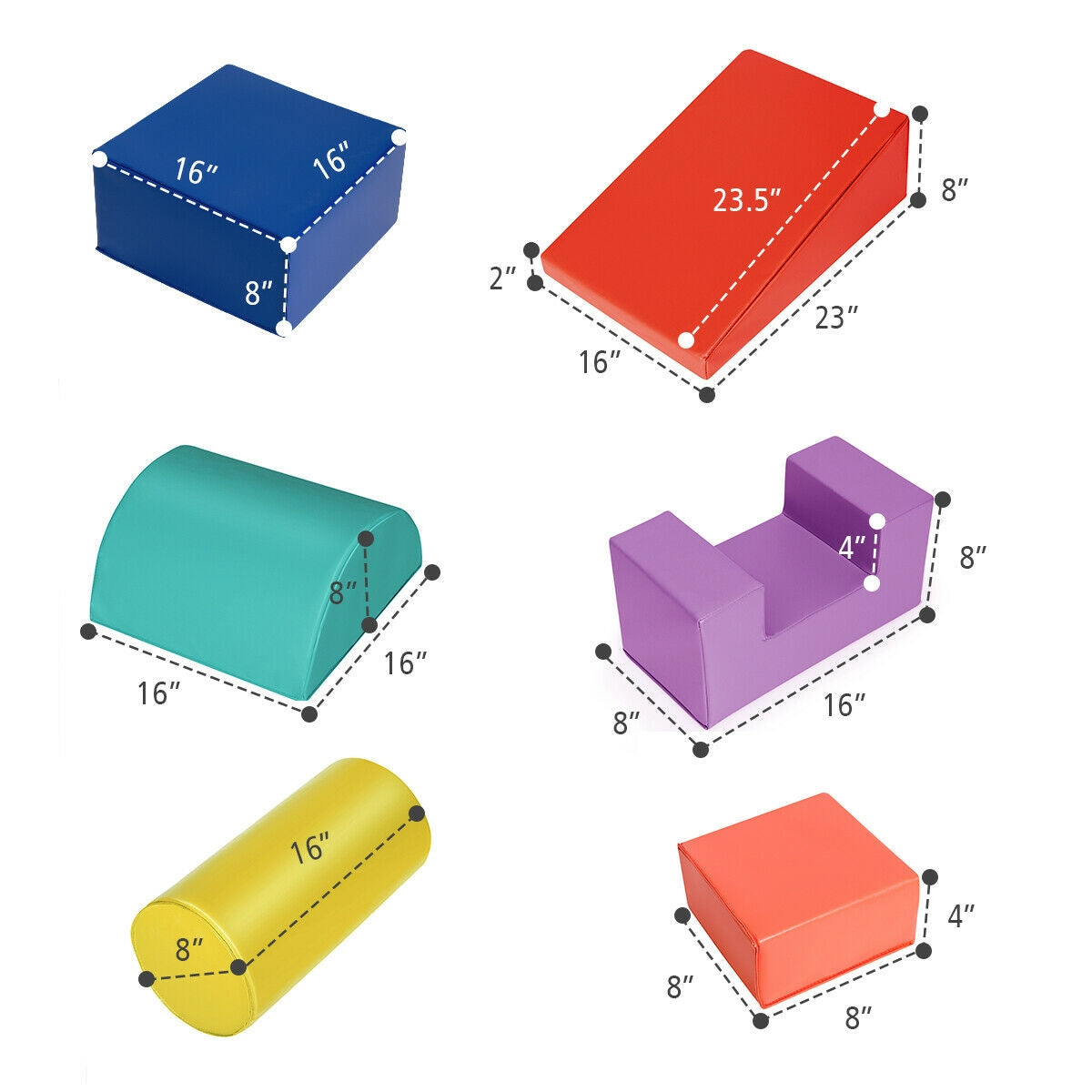 6 Piece Climb Crawl Play Set Indoor Kids Toddler, Red Climbers & Slides at Gallery Canada