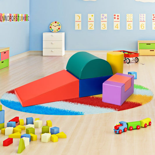 6 Piece Climb Crawl Play Set Indoor Kids  Toddler, Red - Gallery Canada