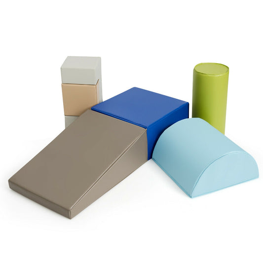 6 Piece Climb Crawl Play Set Indoor Kids Toddler, Gray Climbers & Slides Gray at Gallery Canada