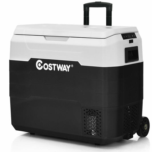 53 QT Portable Dual-Zone Car Refrigerator, White Coolers White at Gallery Canada