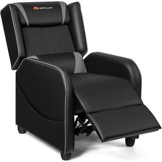 Home Massage Gaming Recliner Chair, Gray - Gallery Canada