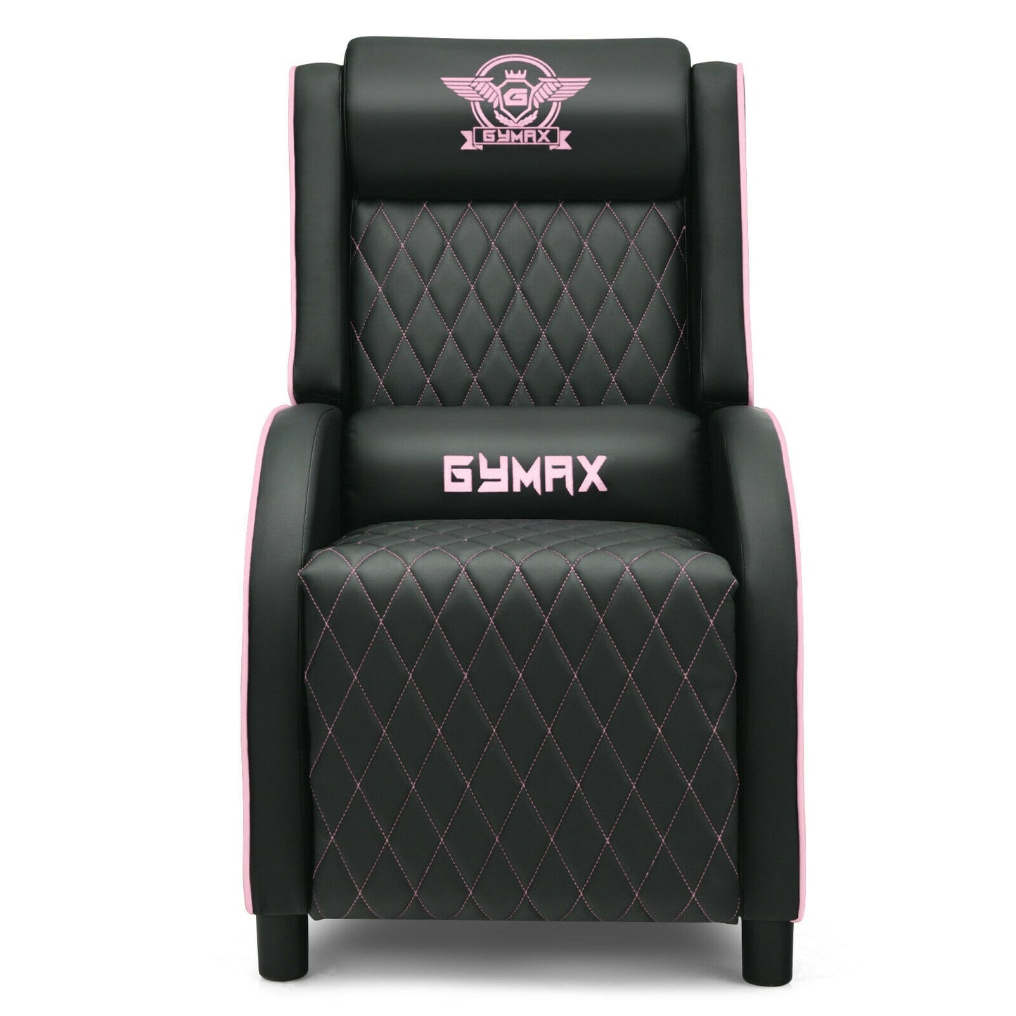 Massage Gaming Recliner Chair with Headrest and Adjustable Backrest for Home Theater, Pink Gaming Chairs at Gallery Canada