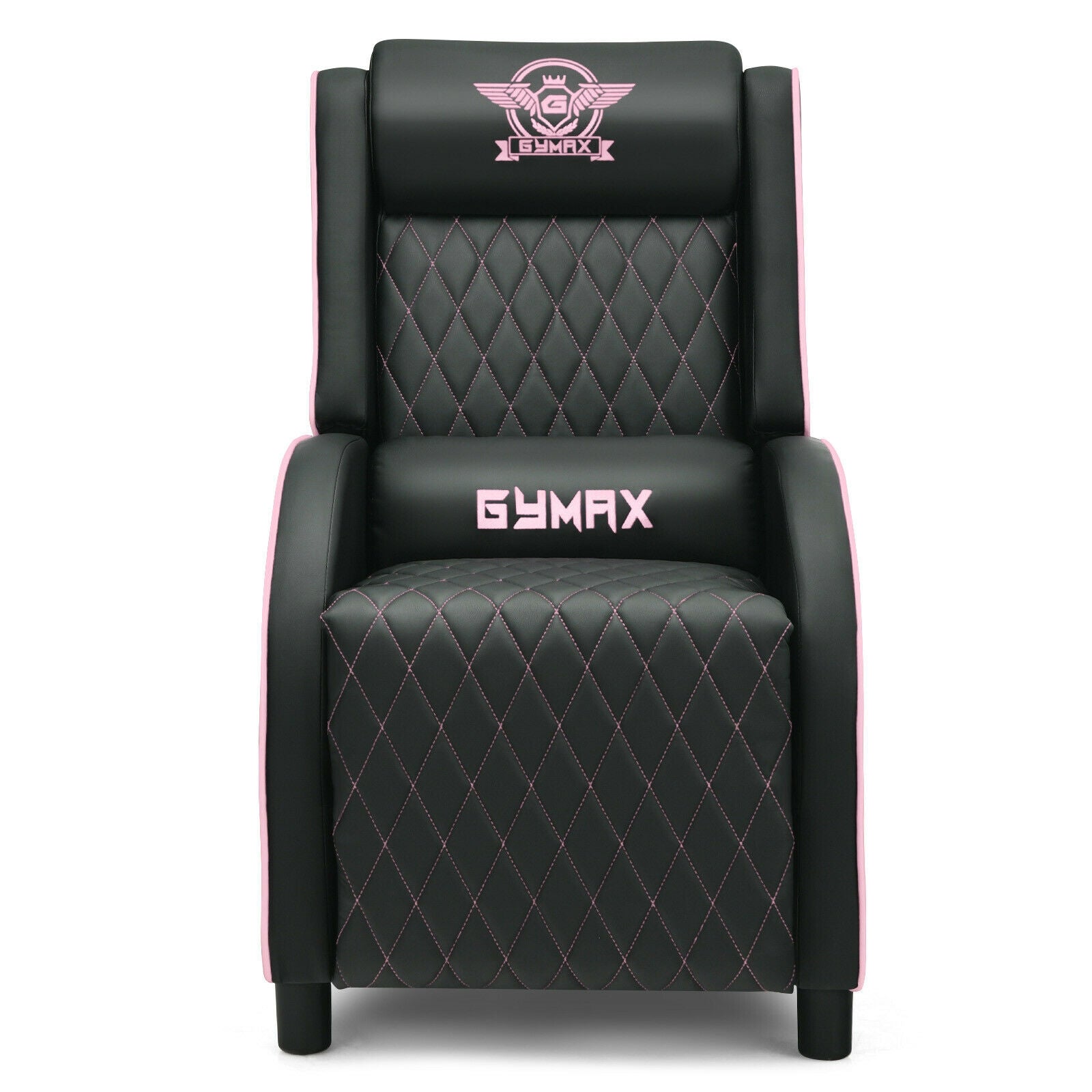 Massage Gaming Recliner Chair with Headrest and Adjustable Backrest for Home Theater, Pink Gaming Chairs at Gallery Canada