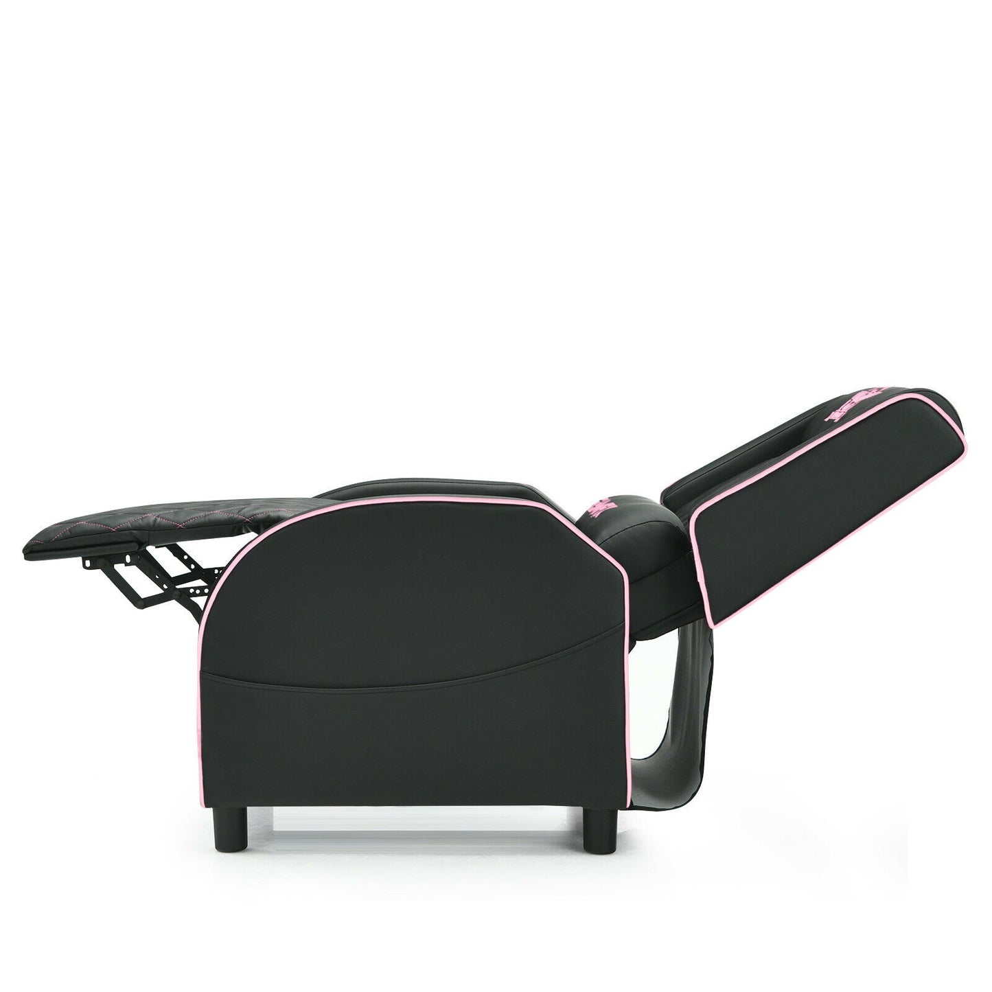Massage Gaming Recliner Chair with Headrest and Adjustable Backrest for Home Theater, Pink Gaming Chairs at Gallery Canada