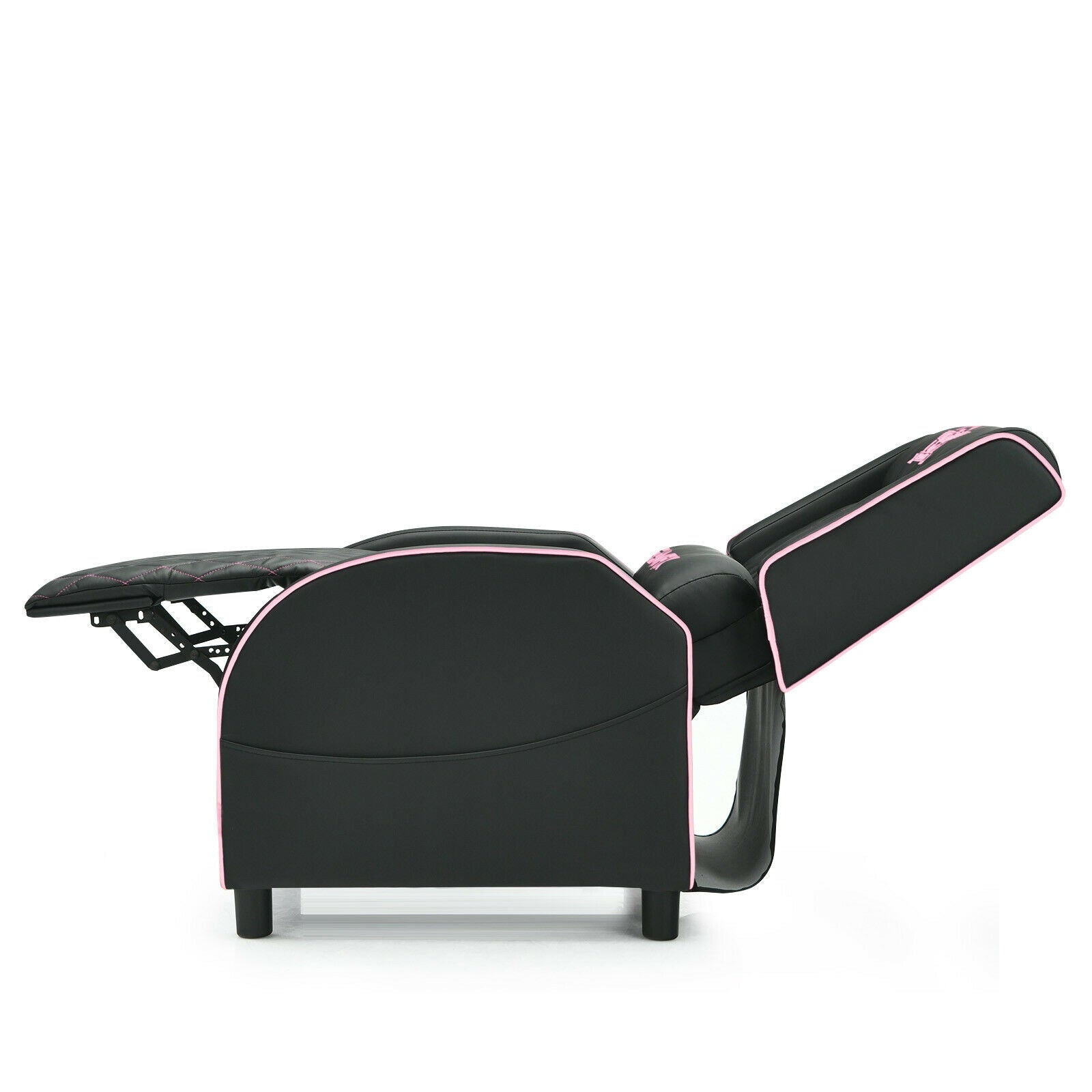 Massage Gaming Recliner Chair with Headrest and Adjustable Backrest for Home Theater, Pink Gaming Chairs at Gallery Canada