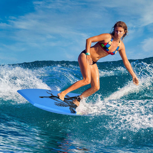 Super Lightweight Bodyboard Surfing with Leash EPS Core Boarding-M - Gallery Canada