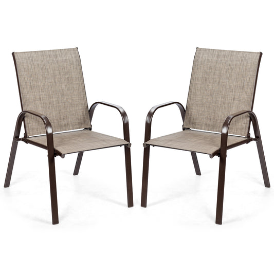 Patio Outdoor Dining Chair, 2 Pieces, Gray Patio Dining Chairs Gray at Gallery Canada
