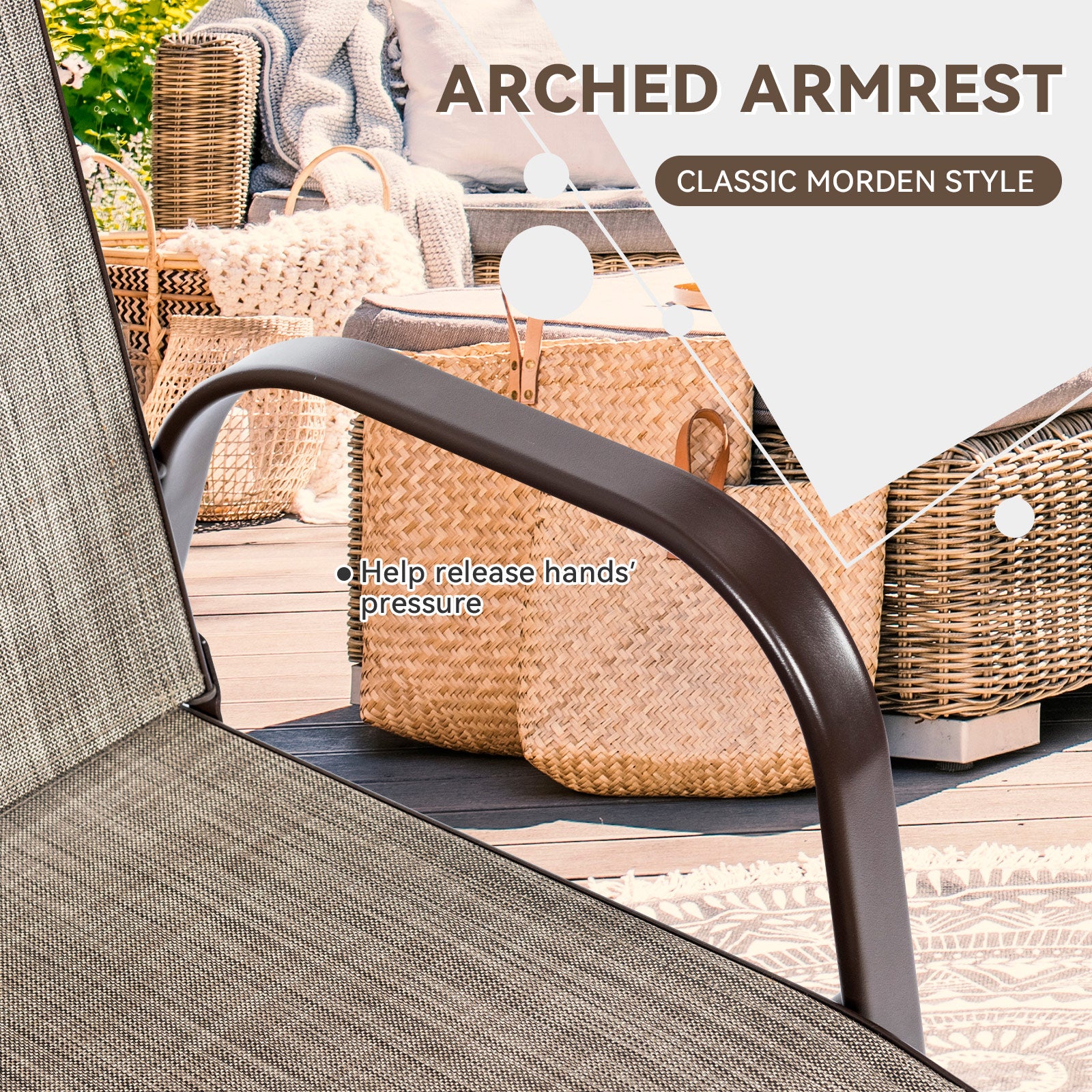 2 Pieces Patio Outdoor Dining Chair with Armrest, Gray Patio Dining Chairs at Gallery Canada