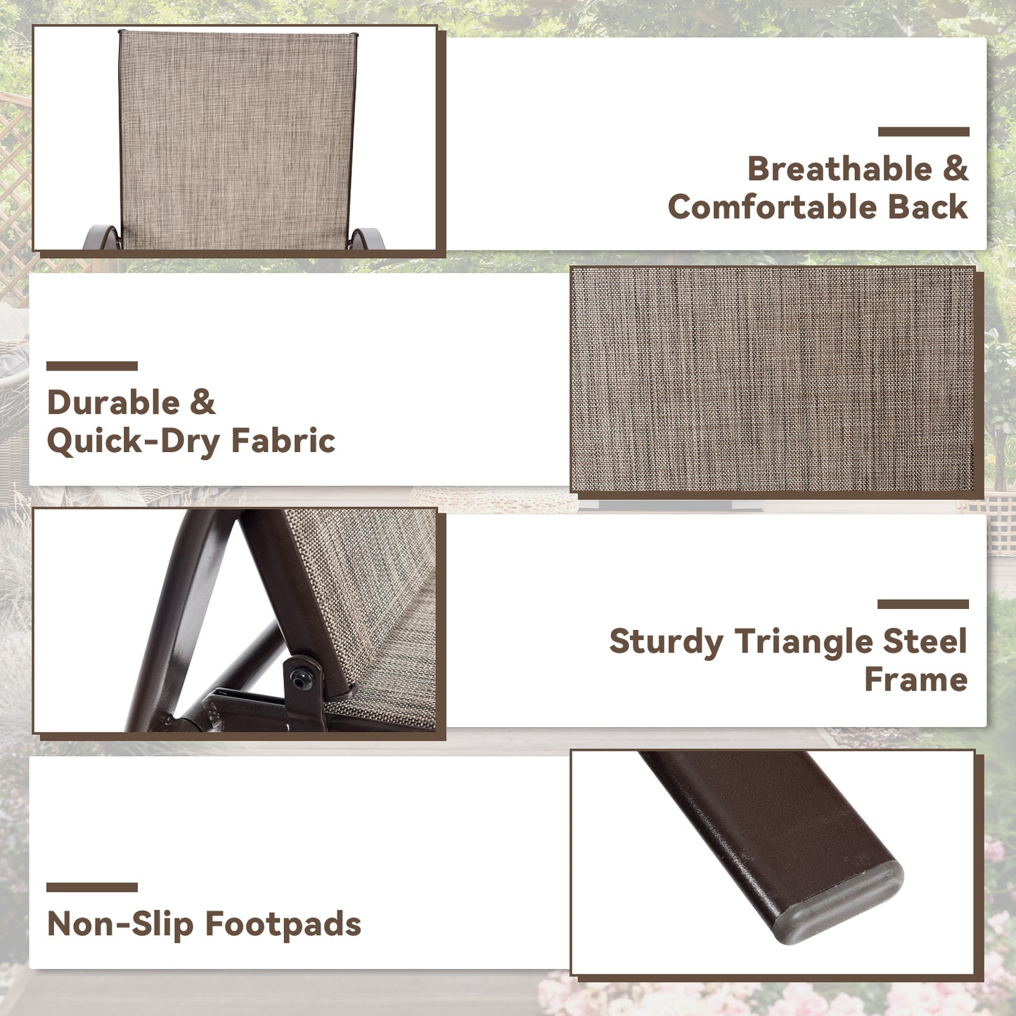 2 Pieces Patio Outdoor Dining Chair with Armrest, Gray Patio Dining Chairs at Gallery Canada