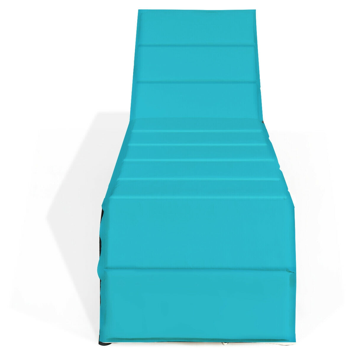 Adjustable Patio Rattan Lounge Chair with Cushions, Turquoise Outdoor Chaise Lounges at Gallery Canada