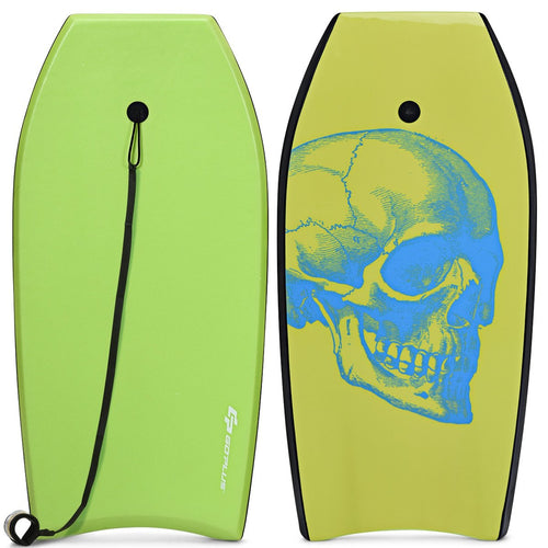 Super Surfing  Lightweight Bodyboard with Leash-M, Green