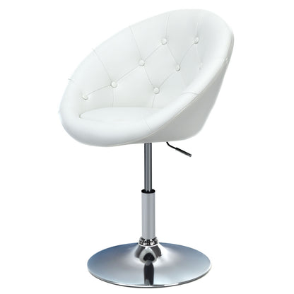 1 Piece Adjustable Modern Swivel Round Tufted, White Leisure Chairs at Gallery Canada